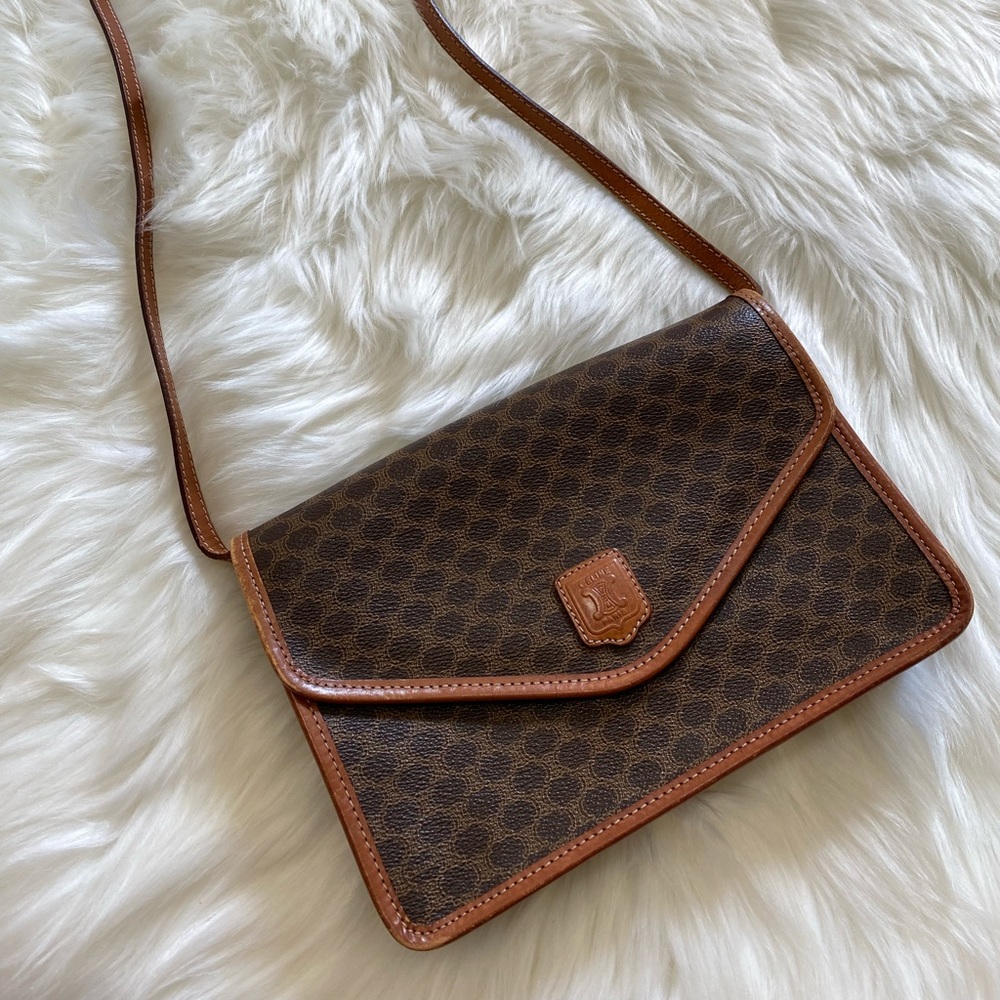 Authentic vintage Celine macadam shoulder bag
